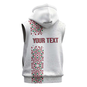 Morocco Atlas Lions Personalized Sleeveless Hoodie Arabesque Inspired Pattern