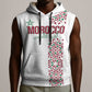 Morocco Atlas Lions Personalized Sleeveless Hoodie Arabesque Inspired Pattern