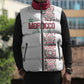 Morocco Atlas Lions Personalized Sleeveless Puffer Jacket Arabesque Inspired Pattern
