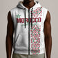 Morocco Atlas Lions Personalized Sleeveless Zip Hoodie Arabesque Inspired Pattern