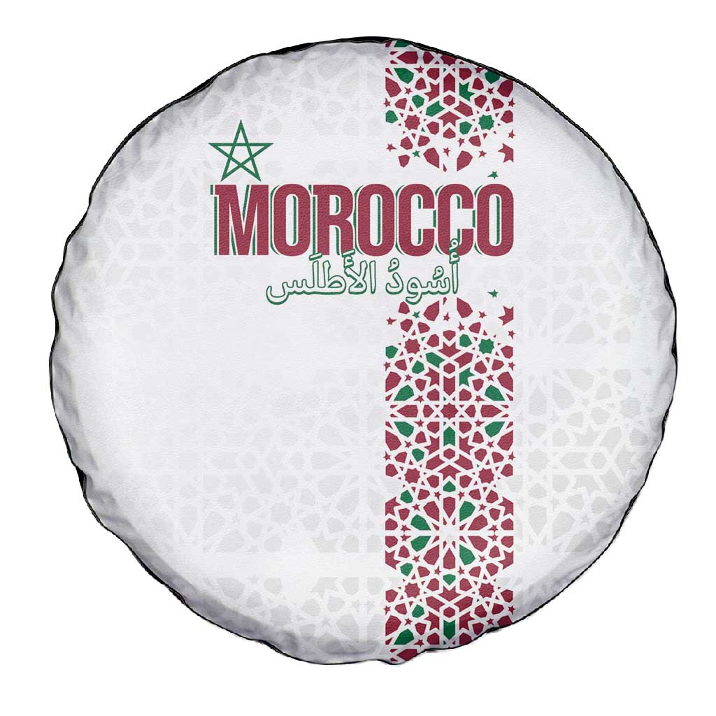 Morocco Atlas Lions Spare Tire Cover Arabesque Inspired Pattern