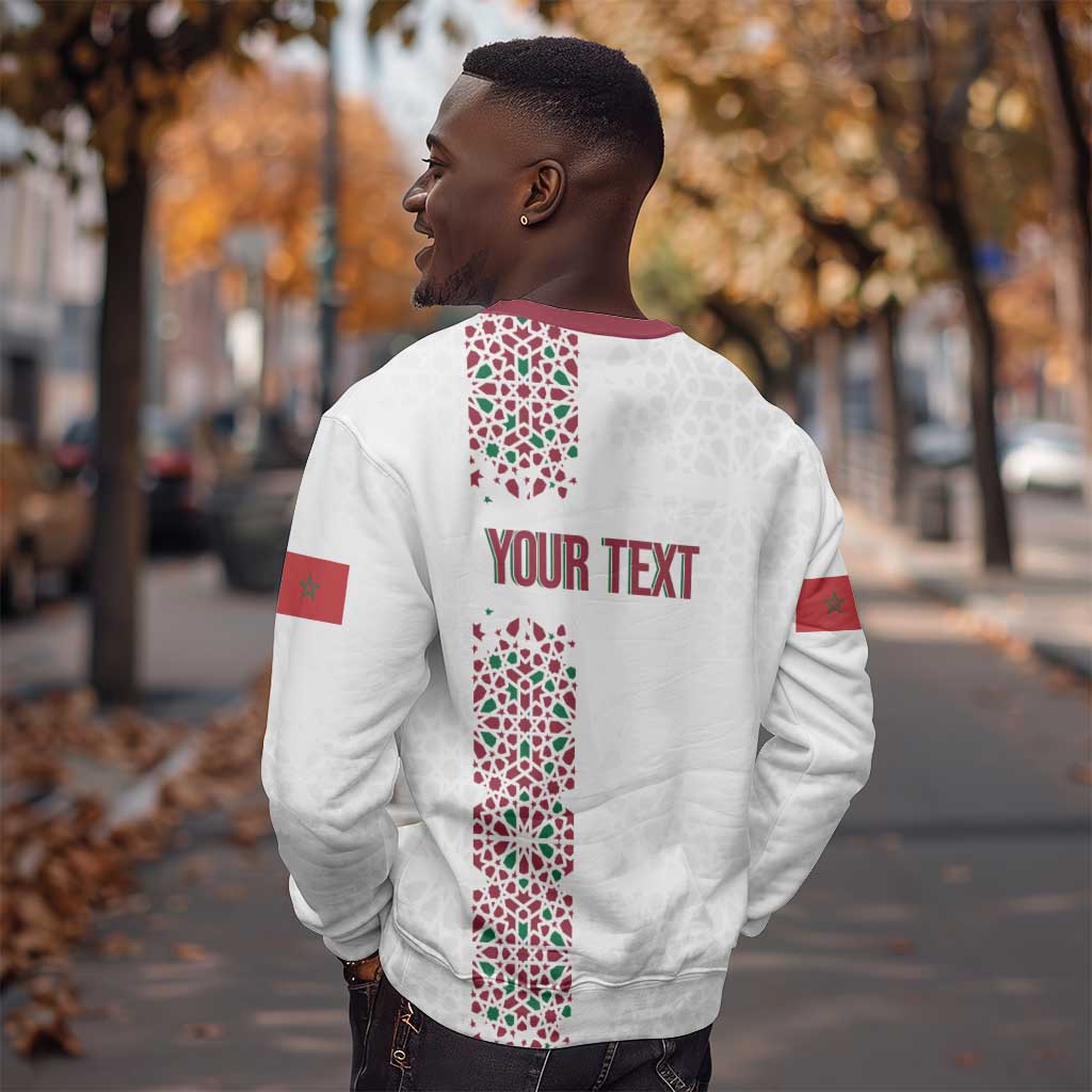 Morocco Atlas Lions Personalized Sweatshirt Arabesque Inspired Pattern