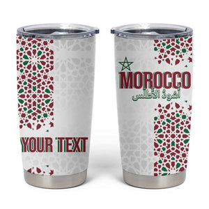 Morocco Atlas Lions Personalized Tumbler Cup Arabesque Inspired Pattern
