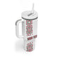Morocco Atlas Lions Personalized Tumbler With Handle Arabesque Inspired Pattern