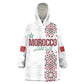 Morocco Atlas Lions Personalized Wearable Blanket Hoodie Arabesque Inspired Pattern