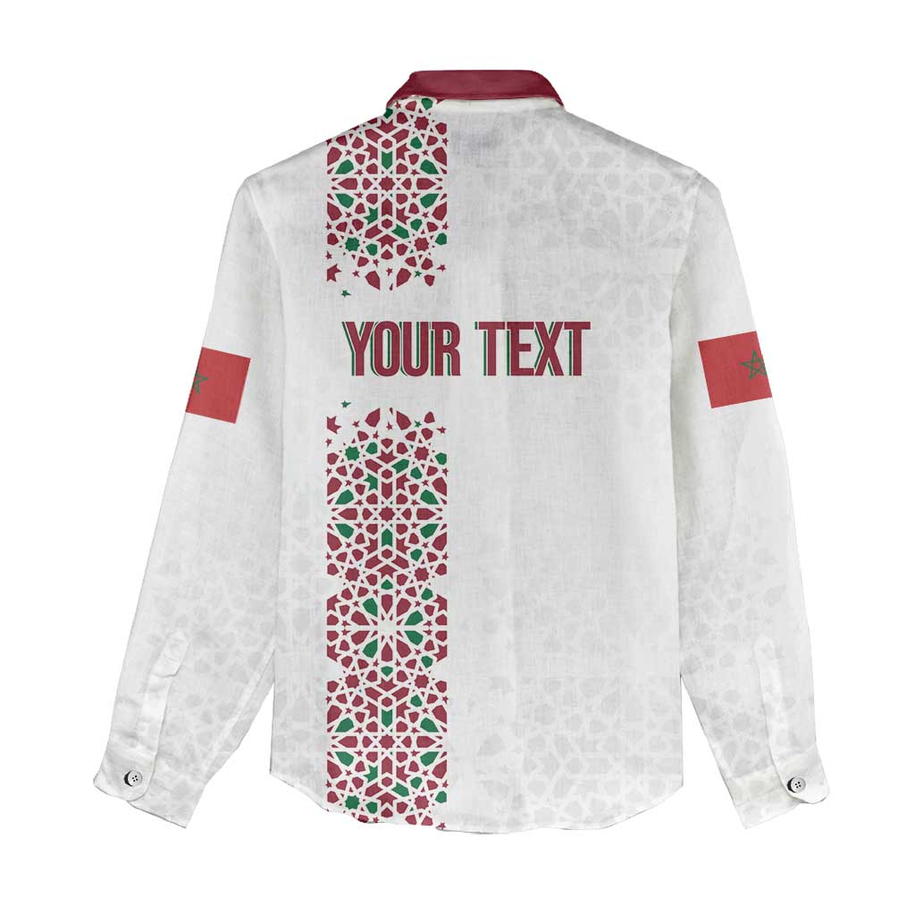 Morocco Atlas Lions Personalized Women Casual Shirt Arabesque Inspired Pattern