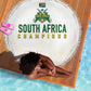 South Africa Cricket Champion Beach Blanket Gold Proteas - All White - African Pride