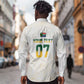 Custom South Africa Cricket Champion Long Sleeve Button Shirt Gold Proteas - All White - African Pride