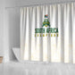 South Africa Cricket Champion Shower Curtain Gold Proteas - All White - African Pride
