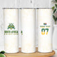 Custom South Africa Cricket Champion Skinny Tumbler Gold Proteas - All White - African Pride