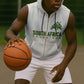 Custom South Africa Cricket Champion Sleeveless Zip Hoodie Gold Proteas - All White - African Pride