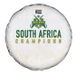 South Africa Cricket Champion Spare Tire Cover Gold Proteas - All White - African Pride