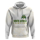 Custom South Africa Cricket Champion Zip Hoodie Gold Proteas - All White - African Pride