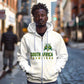 Custom South Africa Cricket Champion Zip Hoodie Gold Proteas - All White - African Pride