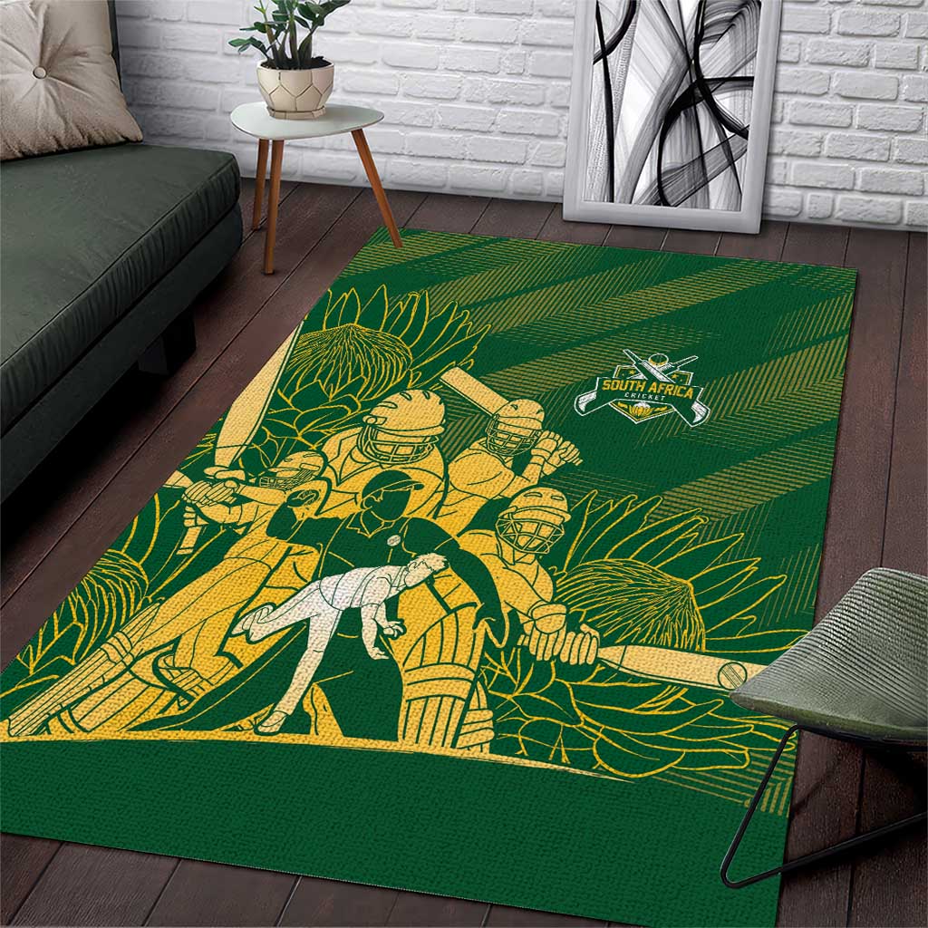 South Africa Cricket Champion Area Rug Proteas Rock The World - African Pride