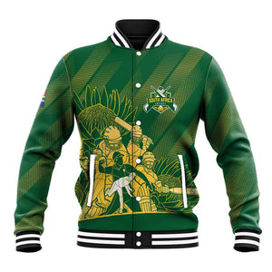 Custom South Africa Cricket Champion Baseball Jacket Proteas Rock The World - African Pride