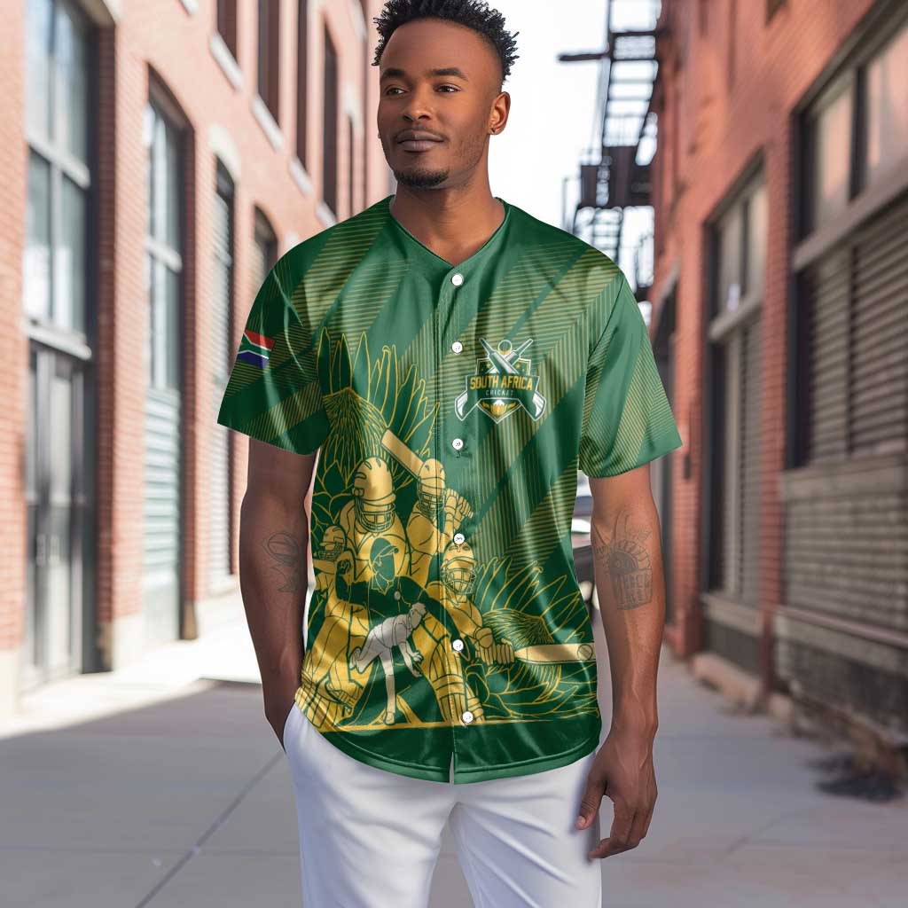 Custom South Africa Cricket Champion Baseball Jersey Proteas Rock The World - African Pride
