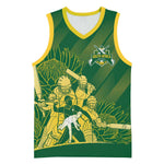 Custom South Africa Cricket Champion Basketball Jersey Proteas Rock The World - African Pride