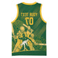 Custom South Africa Cricket Champion Basketball Jersey Proteas Rock The World - African Pride