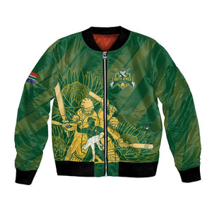 Custom South Africa Cricket Champion Bomber Jacket Proteas Rock The World - African Pride