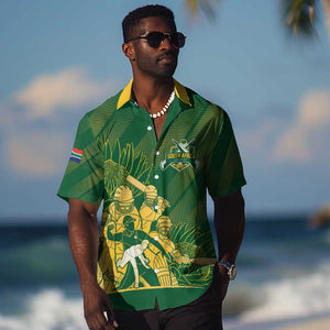 Custom South Africa Cricket Champion Hawaiian Shirt Proteas Rock The World - African Pride