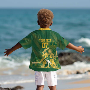 Custom South Africa Cricket Champion Kid Hawaiian Shirt Proteas Rock The World - African Pride