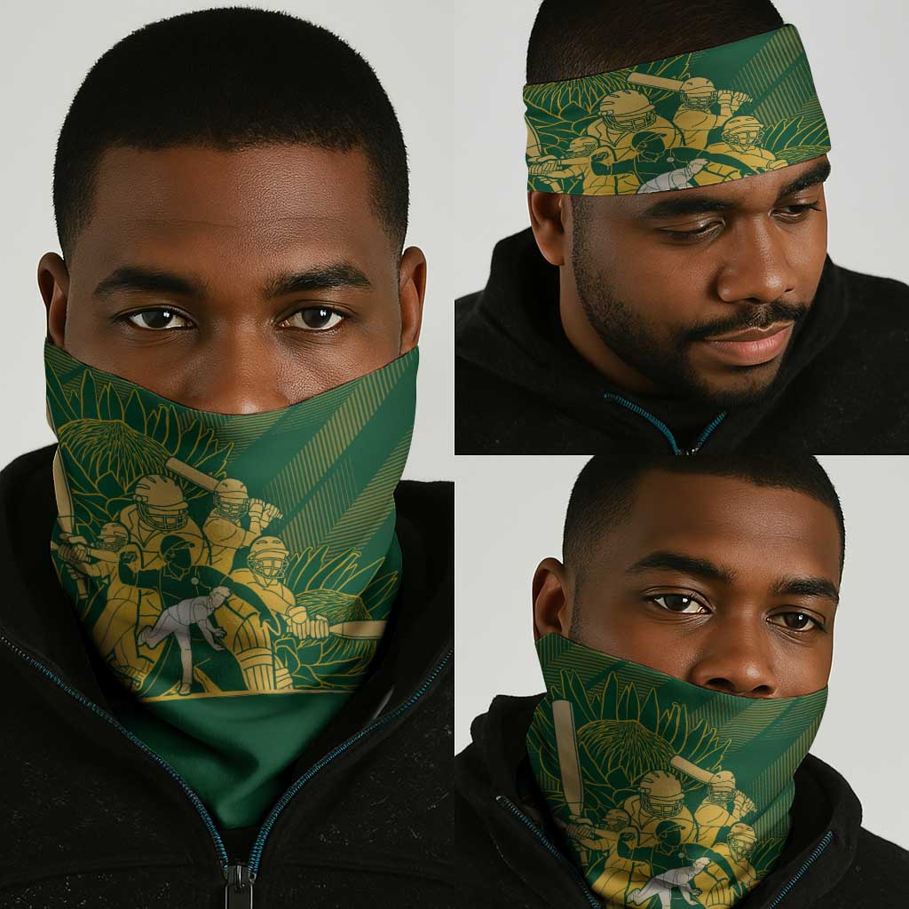 South Africa Cricket Champion Neck Gaiter Proteas Rock The World - African Pride