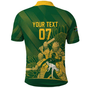 Custom South Africa Cricket Champion Polo Shirt Proteas Rock The World - African Pride