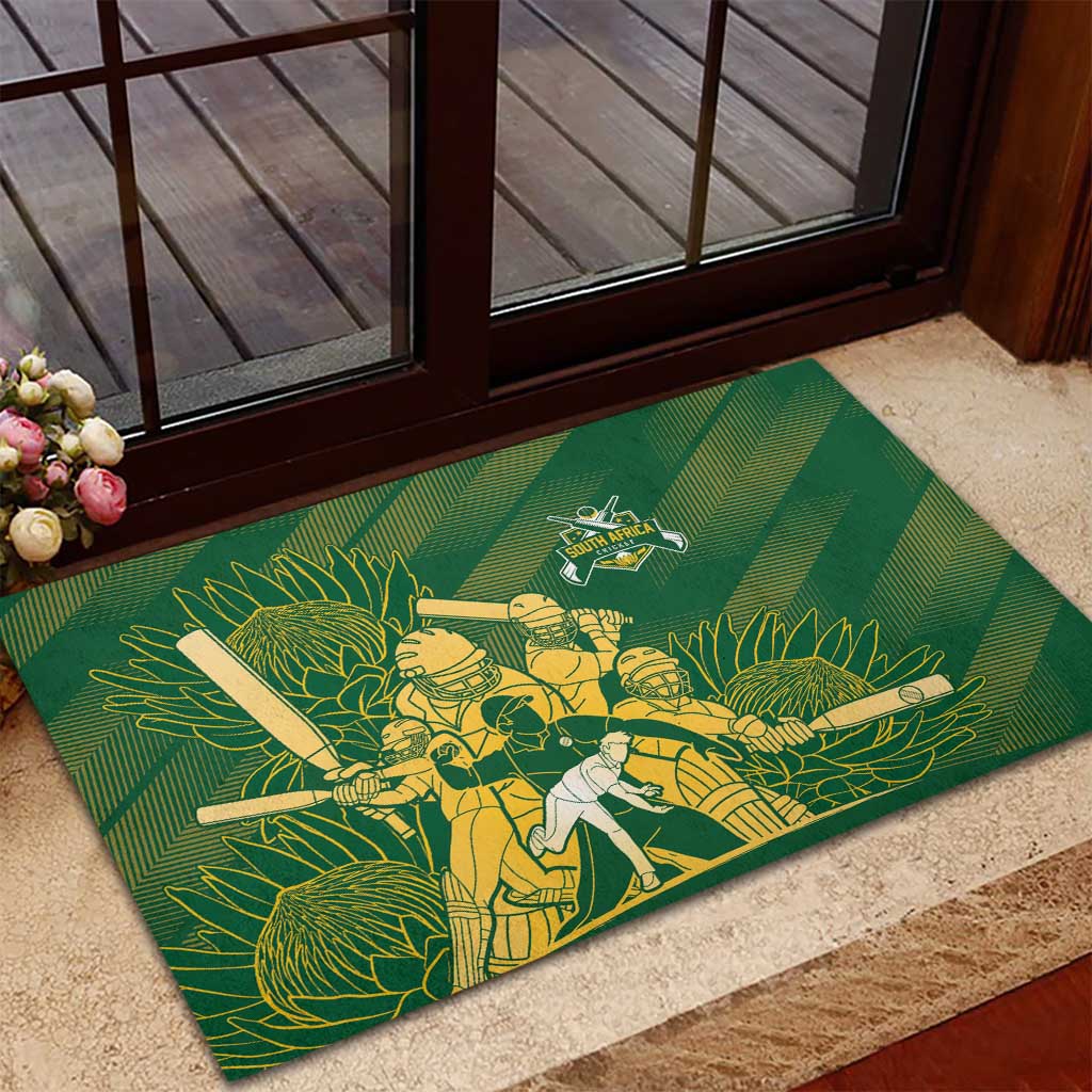 South Africa Cricket Champion Rubber Doormat Proteas Rock The World - African Pride