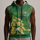 Custom South Africa Cricket Champion Sleeveless Zip Hoodie Proteas Rock The World - African Pride