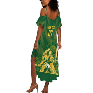 Custom South Africa Cricket Champion Summer Maxi Dress Proteas Rock The World - African Pride