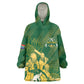 Custom South Africa Cricket Champion Wearable Blanket Hoodie Proteas Rock The World - African Pride