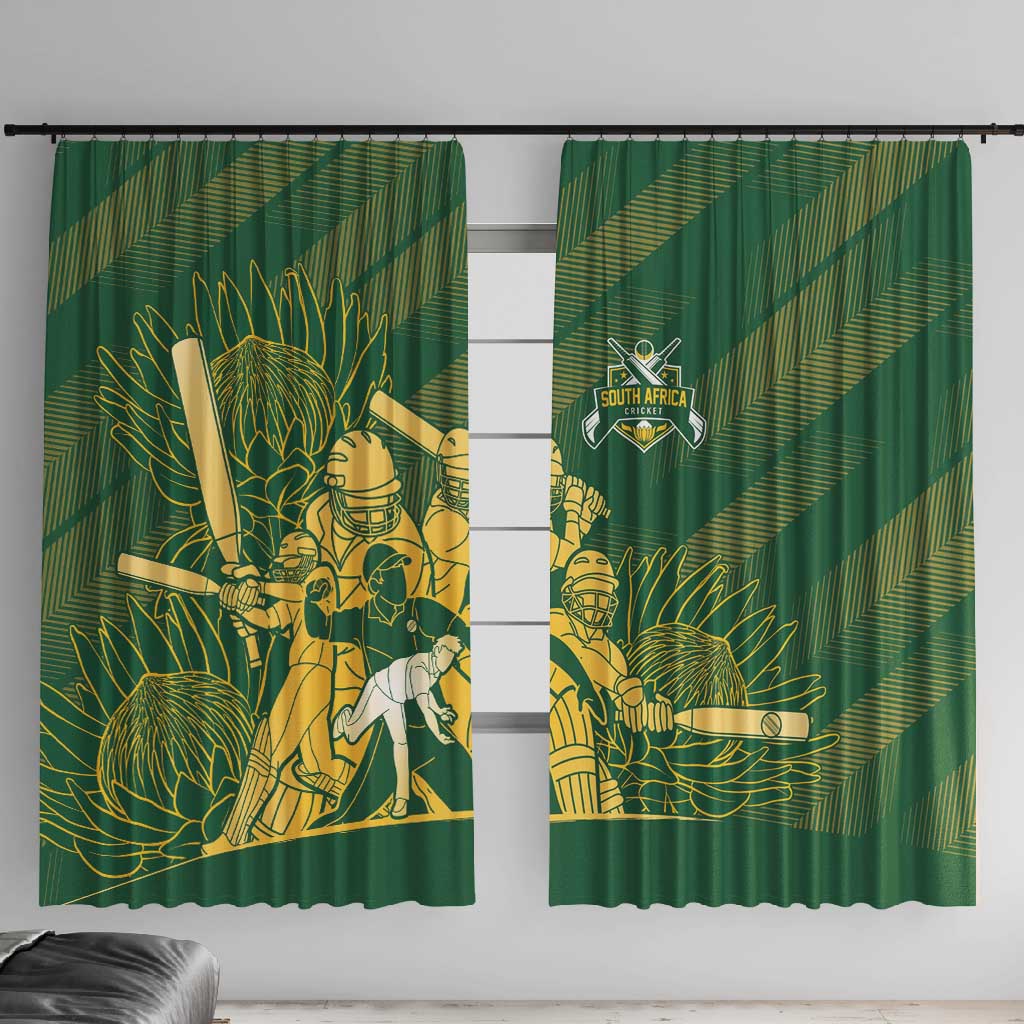 South Africa Cricket Champion Window Curtain Proteas Rock The World - African Pride