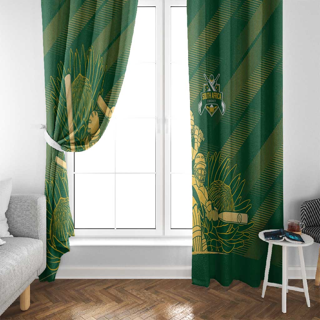 South Africa Cricket Champion Window Curtain Proteas Rock The World - African Pride