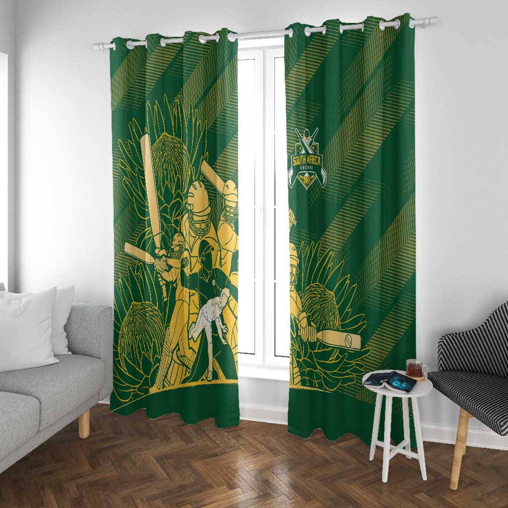 South Africa Cricket Champion Window Curtain Proteas Rock The World - African Pride