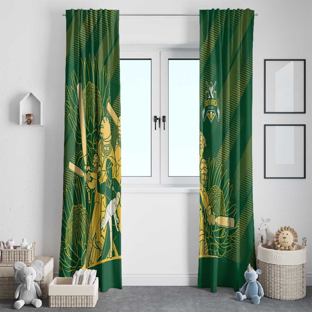 South Africa Cricket Champion Window Curtain Proteas Rock The World - African Pride