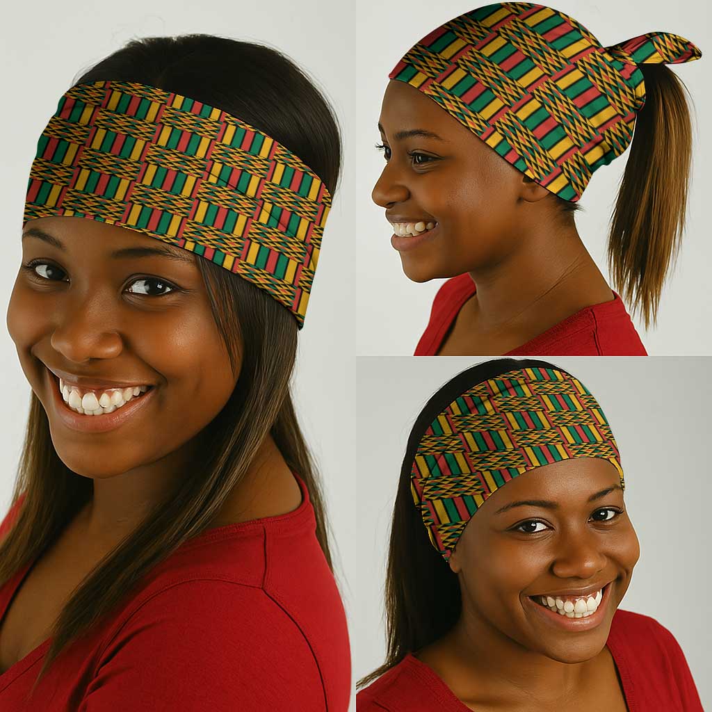 South African Heritage Day Neck Gaiter Kente Ethnic Patterns Mix Protea - African Pride