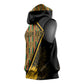 Personalised South African Heritage Day Sleeveless Hoodie Kente Ethnic Patterns Mix Protea - African Pride