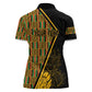Personalised South African Heritage Day Women Polo Shirt Kente Ethnic Patterns Mix Protea