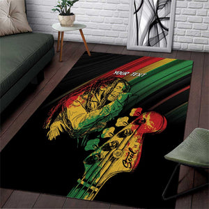 Personalised Afro Vibes Area Rug Reggae King - Live The Way You Love