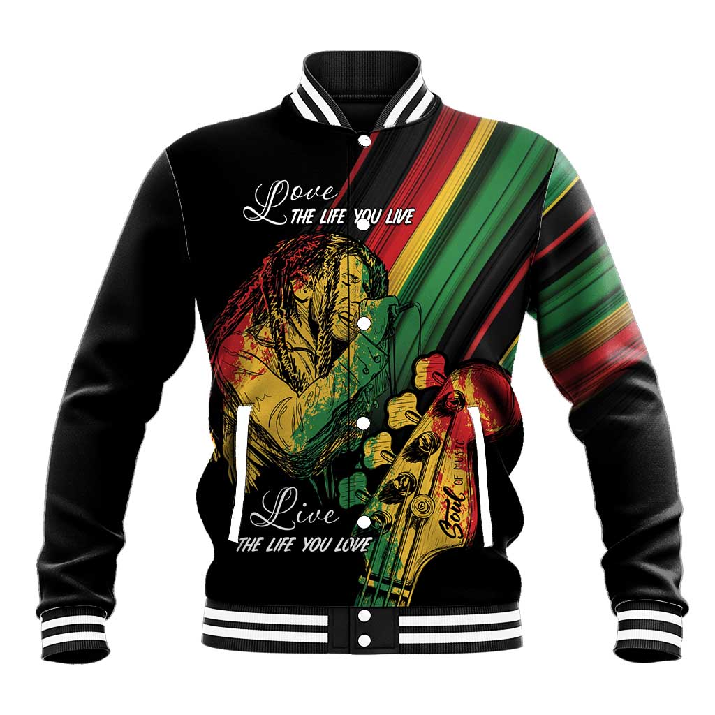 Personalised Afro Vibes Baseball Jacket Reggae King - Live The Way You Love