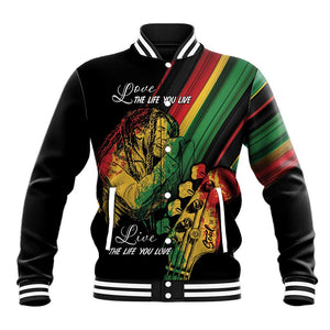 Personalised Afro Vibes Baseball Jacket Reggae King - Live The Way You Love