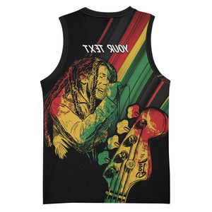 Personalised Afro Vibes Basketball Jersey Reggae King - Live The Way You Love - African Pride