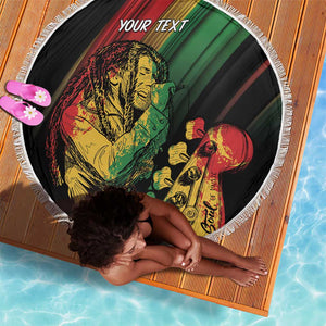 Personalised Afro Vibes Beach Blanket Reggae King - Live The Way You Love