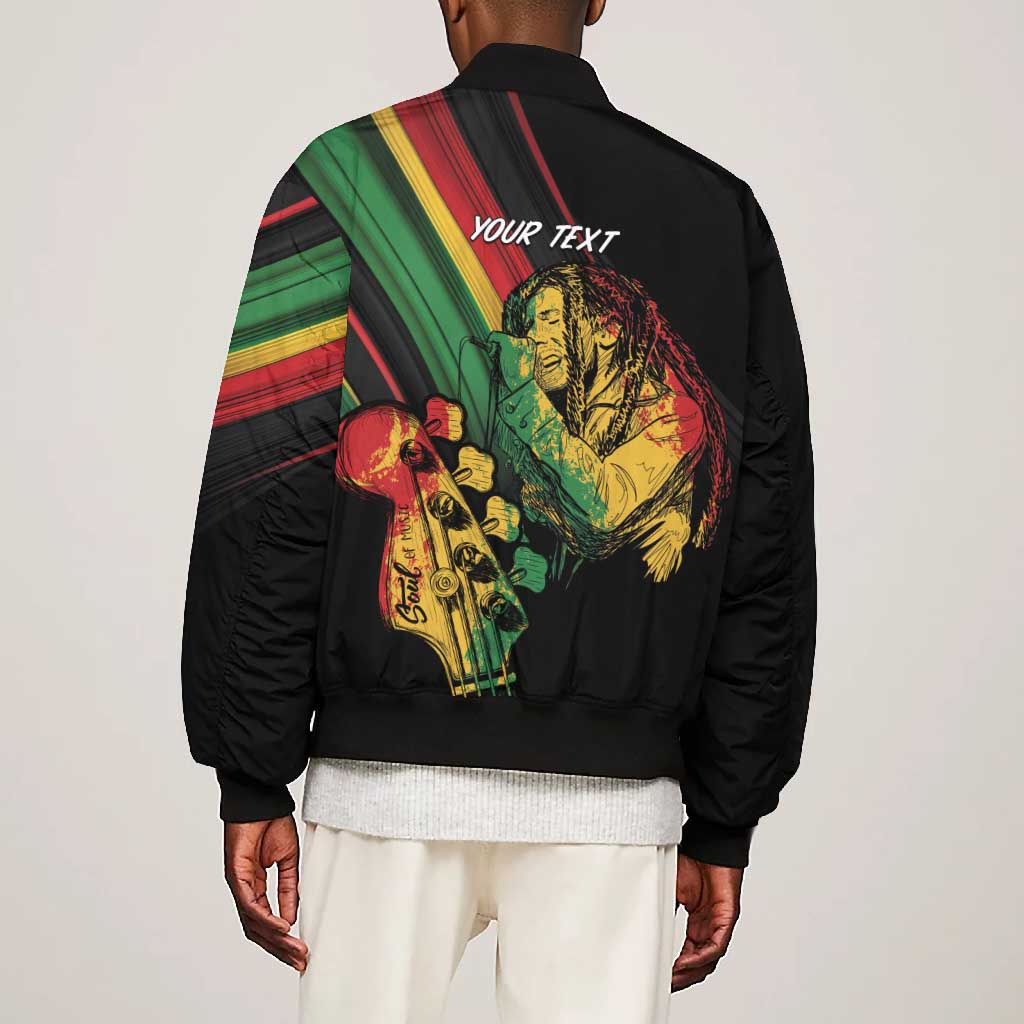Personalised Afro Vibes Bomber Jacket Reggae King - Live The Way You Love