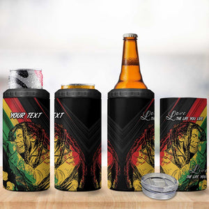 Personalised Afro Vibes 4 in 1 Can Cooler Tumbler Reggae King - Live The Way You Love