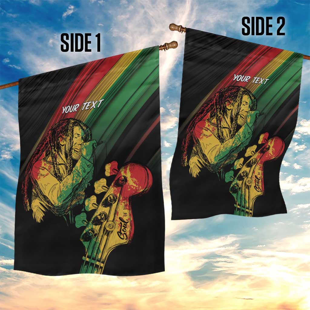 Personalised Afro Vibes Garden Flag Reggae King - Live The Way You Love