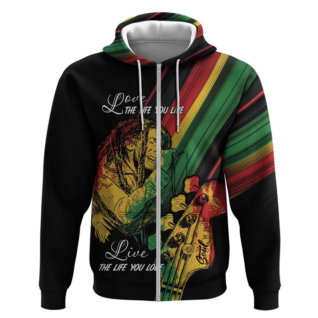 Personalised Afro Vibes Hoodie Reggae King - Live The Way You Love