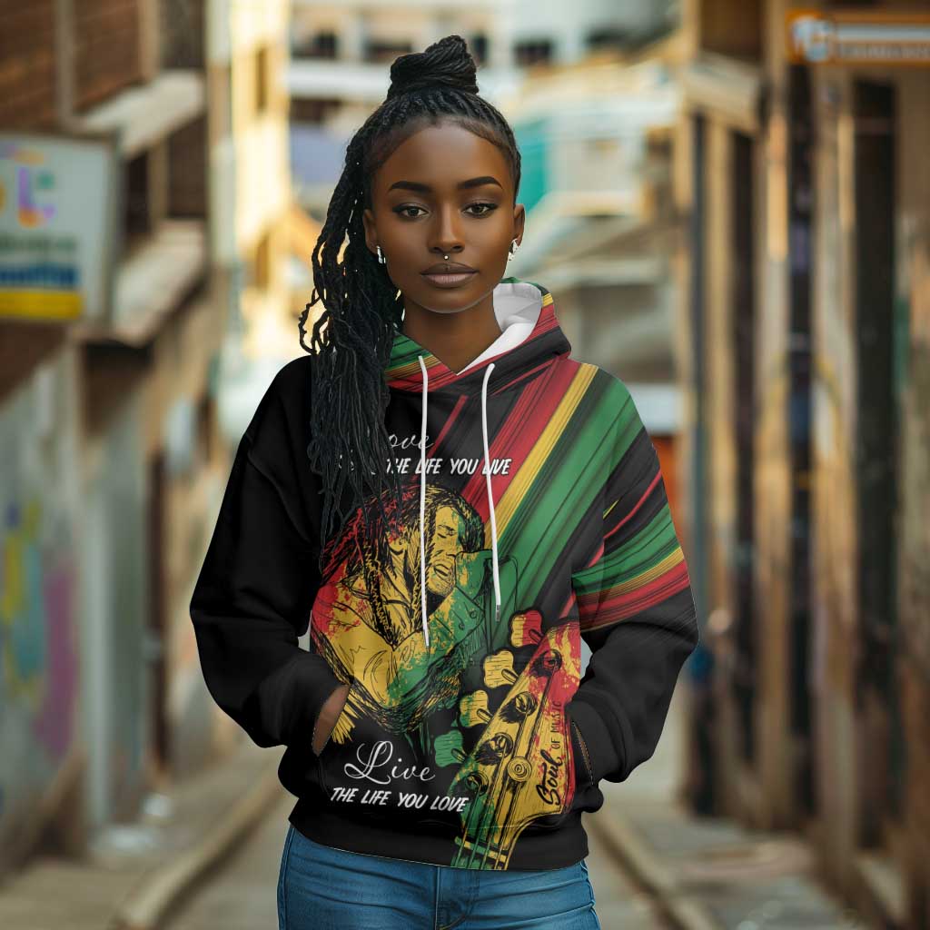 Personalised Afro Vibes Hoodie Reggae King - Live The Way You Love