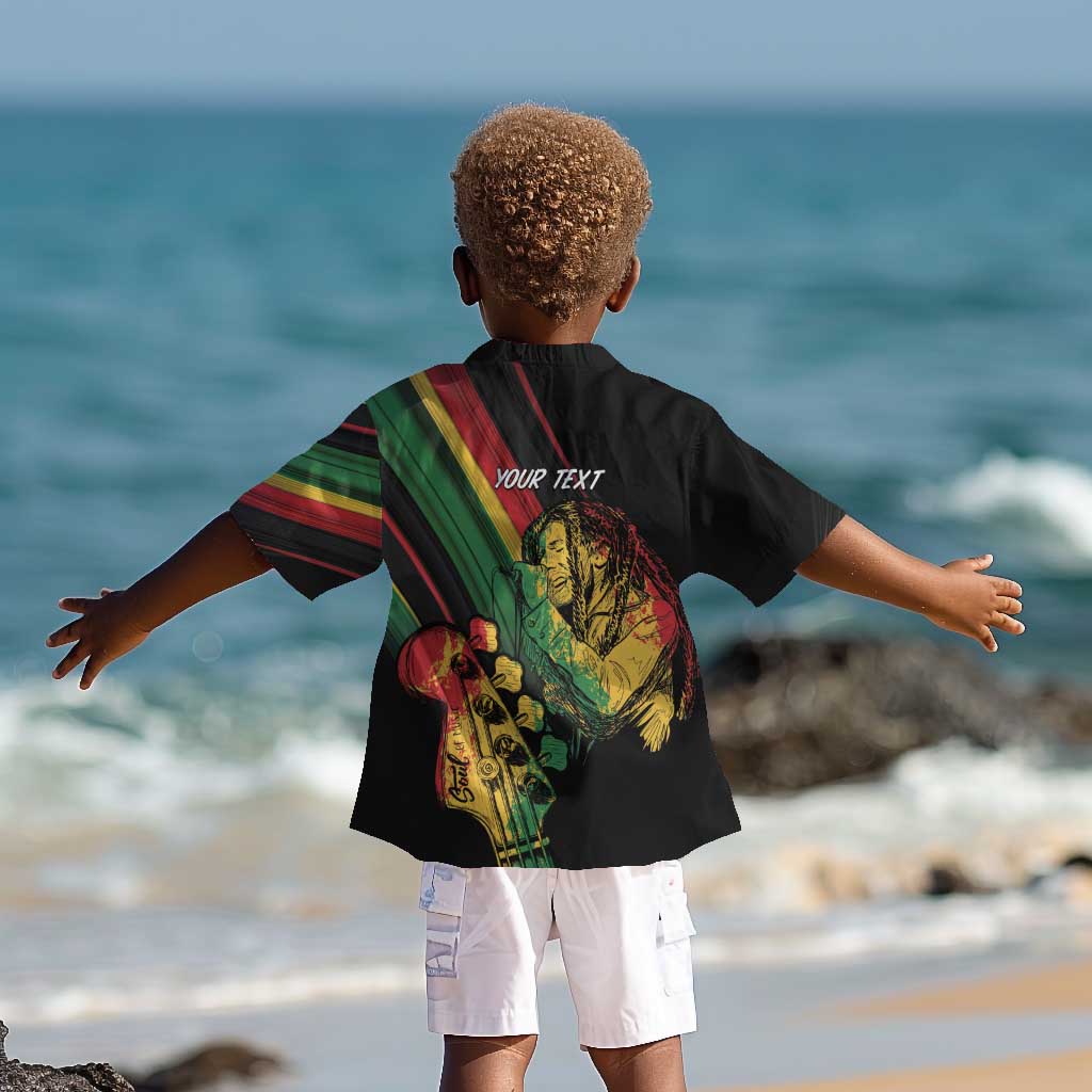 Personalised Afro Vibes Kid Hawaiian Shirt Reggae King - Live The Way You Love